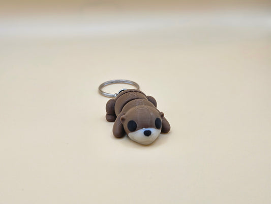 Cute Baby Otter Articulated Fidget Toy Keychain