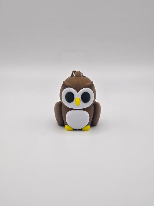 Cute Baby Owl Articulated Fidget Toy Keychain