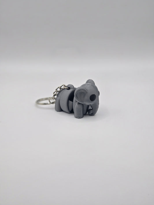 Cute Baby Articulated Elephant Keychain Fidget Toy Accessory