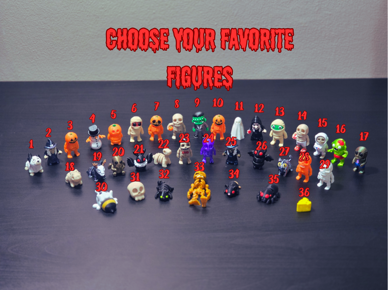 Mini Halloween Monster Figurines – Small Collectible Spooky Toys