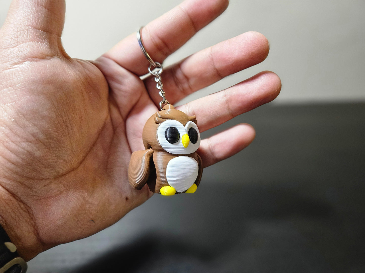 Cute Baby Owl Articulated Fidget Toy Keychain