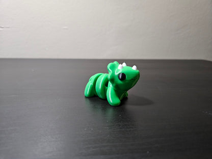 Cute Baby Triceratops Articulated Fidget Toy Keychain