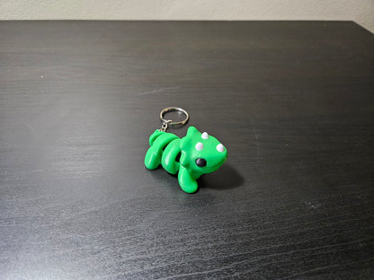 Cute Baby Triceratops Articulated Fidget Toy Keychain