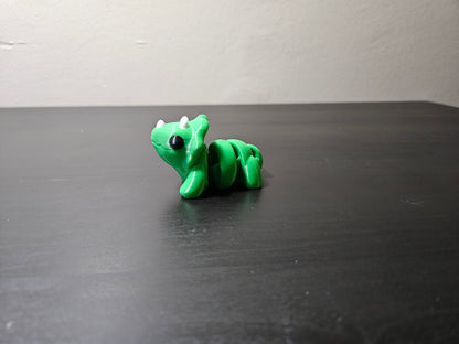 Cute Baby Triceratops Articulated Fidget Toy Keychain