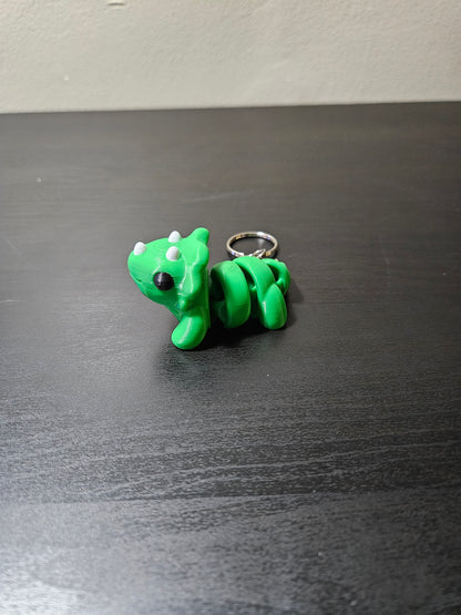 Cute Baby Triceratops Articulated Fidget Toy Keychain