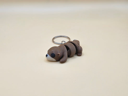 Cute Baby Otter Articulated Fidget Toy Keychain