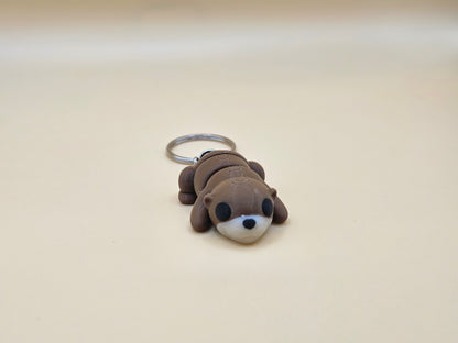 Cute Baby Otter Articulated Fidget Toy Keychain