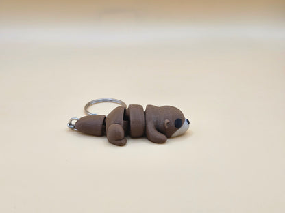 Cute Baby Otter Articulated Fidget Toy Keychain