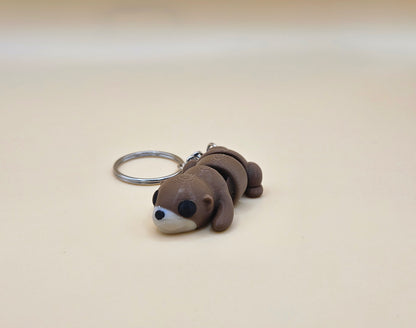 Cute Baby Otter Articulated Fidget Toy Keychain
