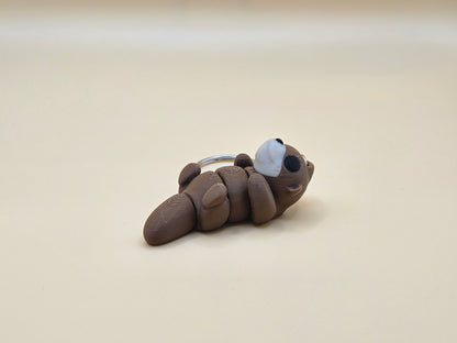Cute Baby Otter Articulated Fidget Toy Keychain