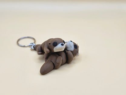 Cute Baby Otter Articulated Fidget Toy Keychain