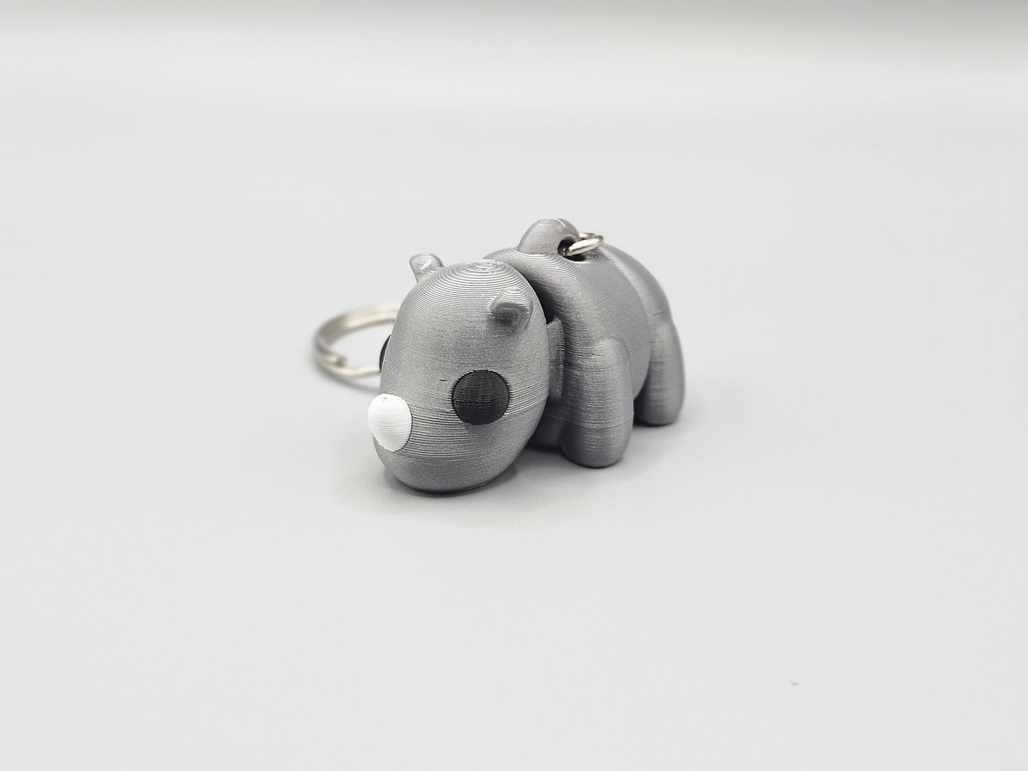 Cute Baby Rhino Articulated Fidget Toy Keychain