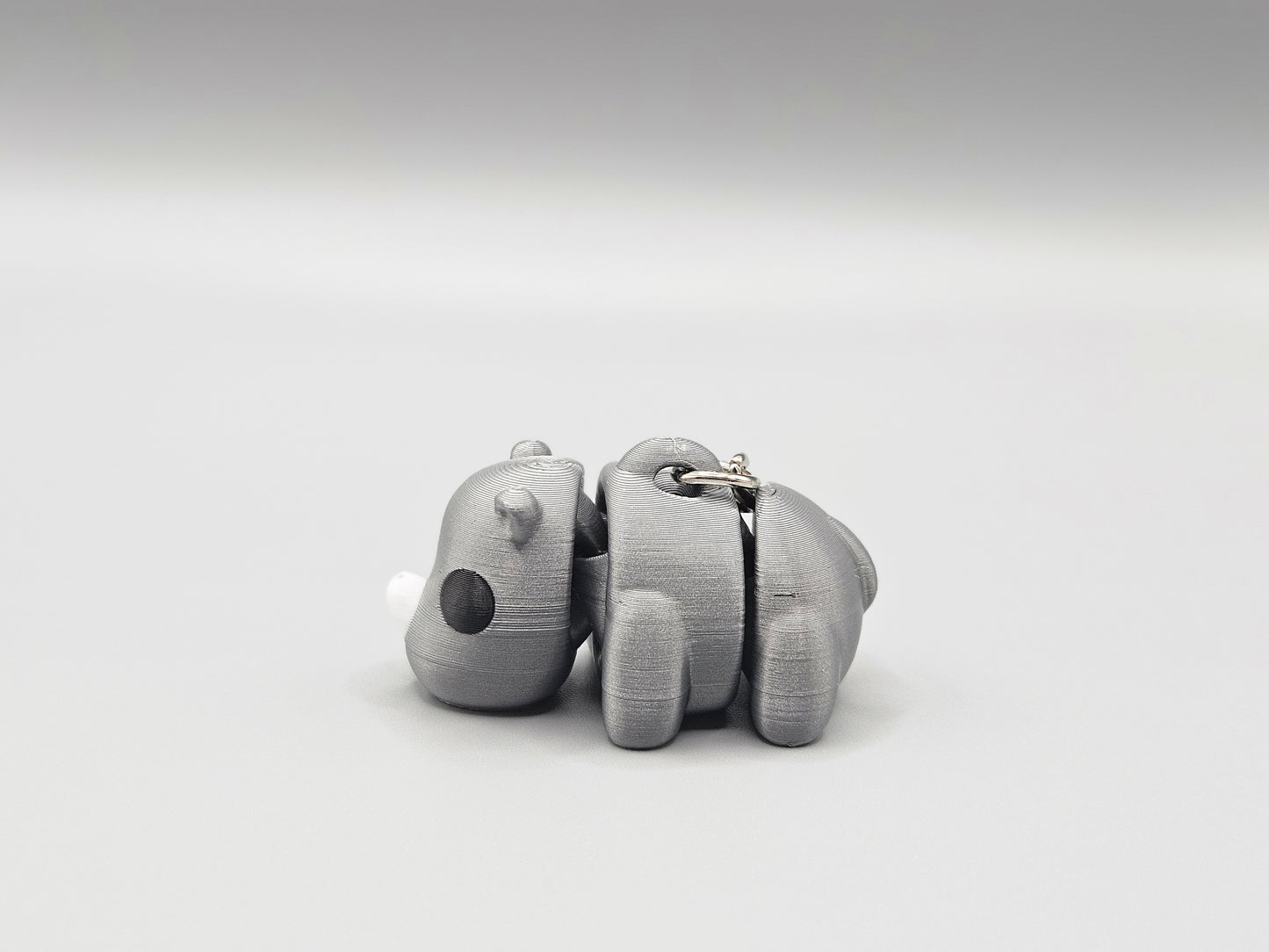 Cute Baby Rhino Articulated Fidget Toy Keychain