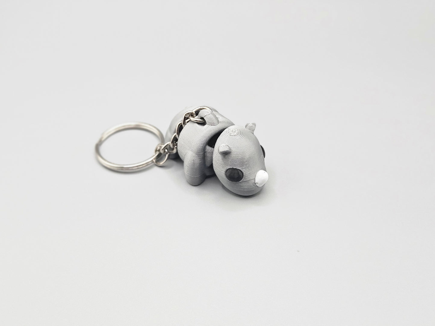 Cute Baby Rhino Articulated Fidget Toy Keychain