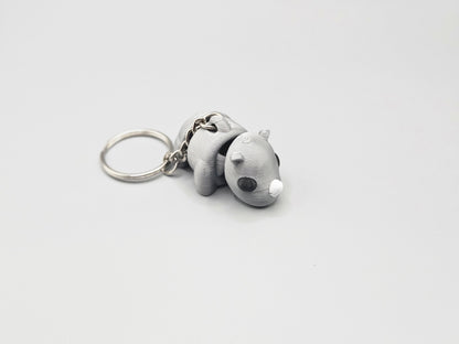 Cute Baby Rhino Articulated Fidget Toy Keychain