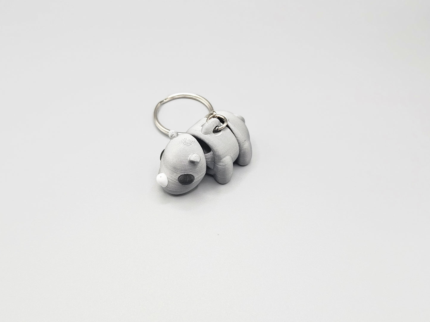 Cute Baby Rhino Articulated Fidget Toy Keychain