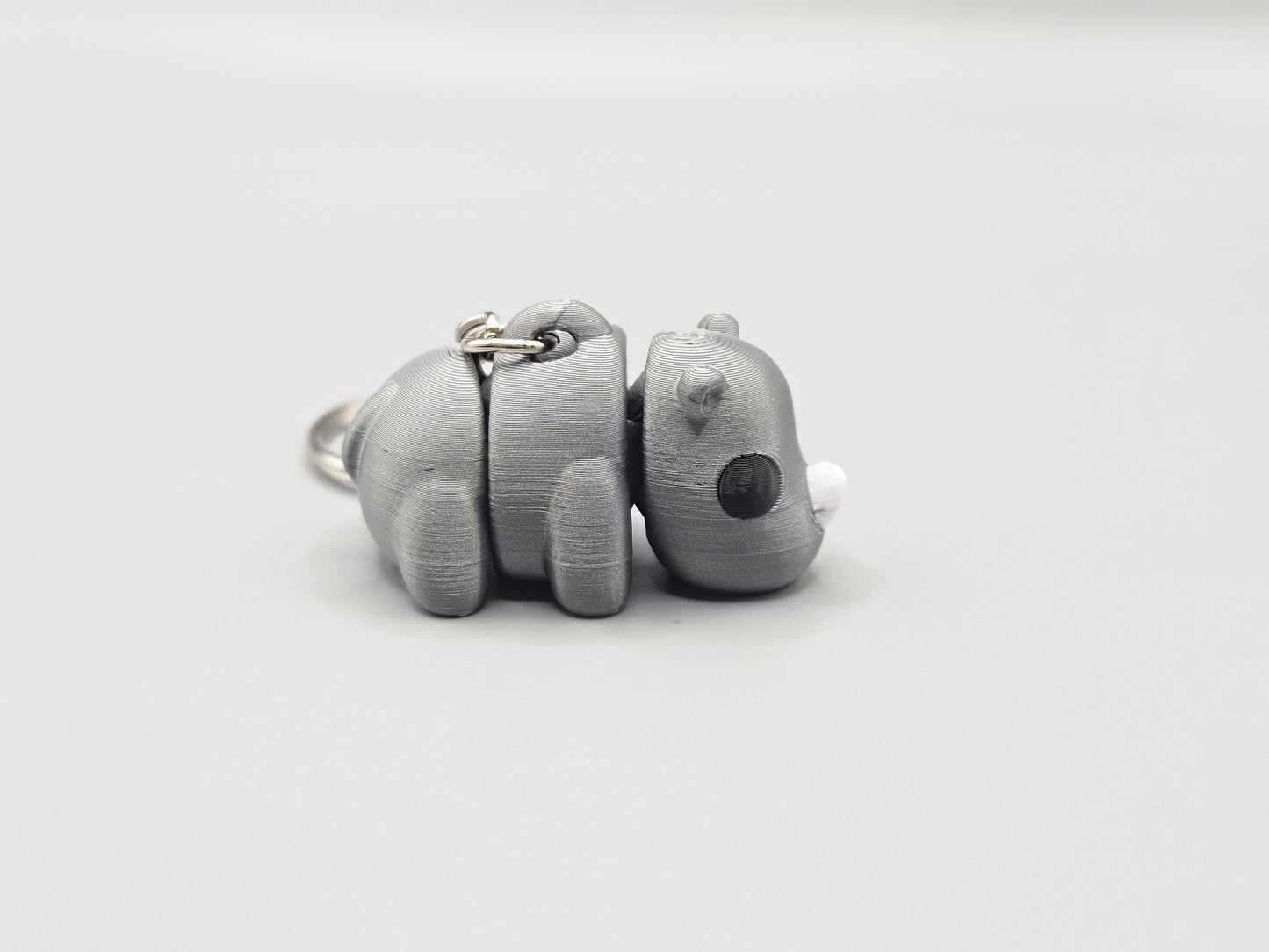 Cute Baby Rhino Articulated Fidget Toy Keychain