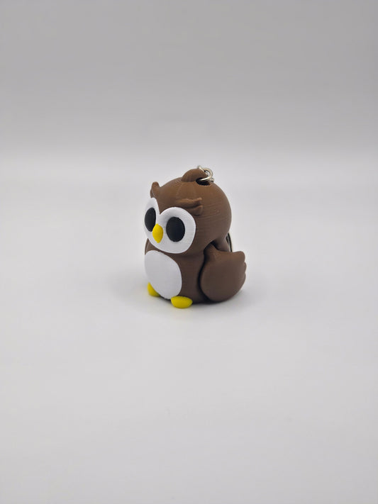 Cute Baby Owl Articulated Fidget Toy Keychain