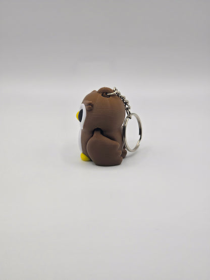 Cute Baby Owl Articulated Fidget Toy Keychain
