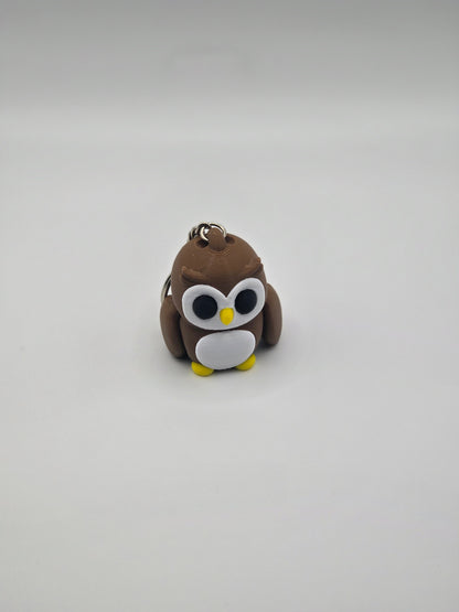 Cute Baby Owl Articulated Fidget Toy Keychain
