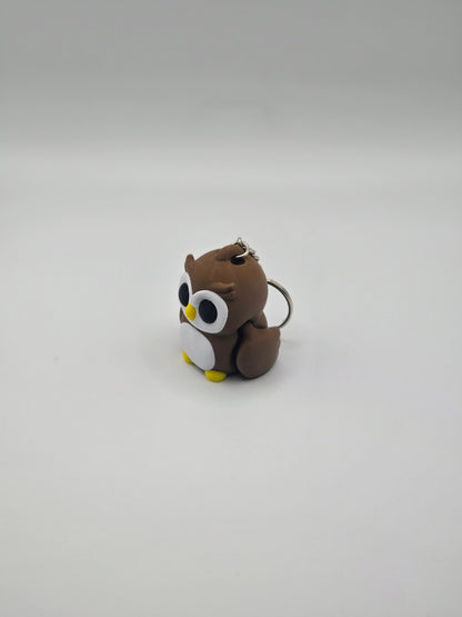 Cute Baby Owl Articulated Fidget Toy Keychain