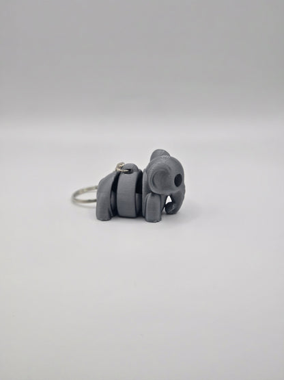 Cute Baby Articulated Elephant Keychain Fidget Toy Accessory