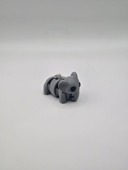 Cute Baby Articulated Elephant Keychain Fidget Toy Accessory